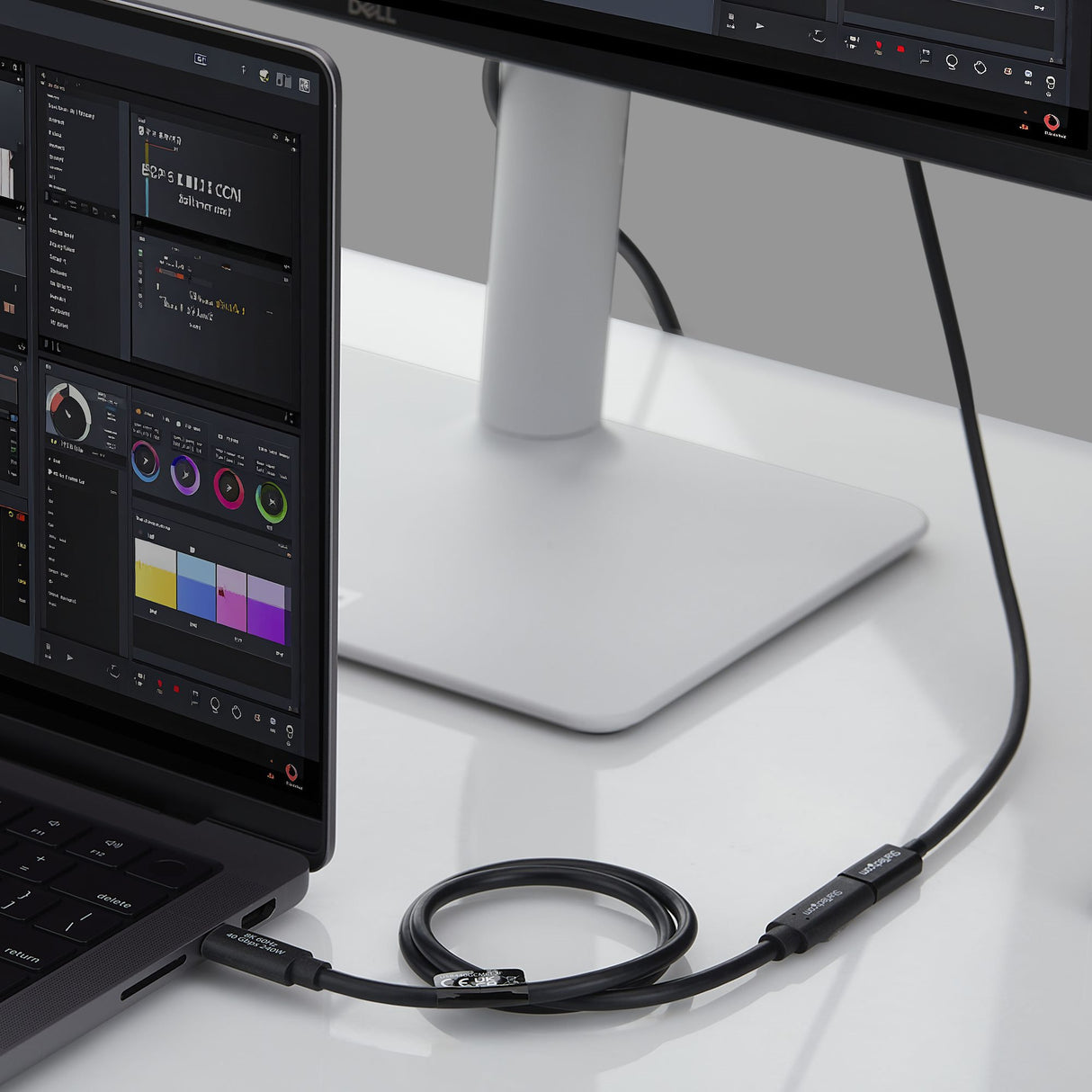 StarTech.com 2ft (60cm) 40Gbps USB4 Extension Cable, Thunderbolt 4 Compatible, 240W Charging, 8K 60Hz/4K 240Hz, USB-C Extender Cord, DP2.1 Type C Male to Female, MacBook, iPhone, iPad