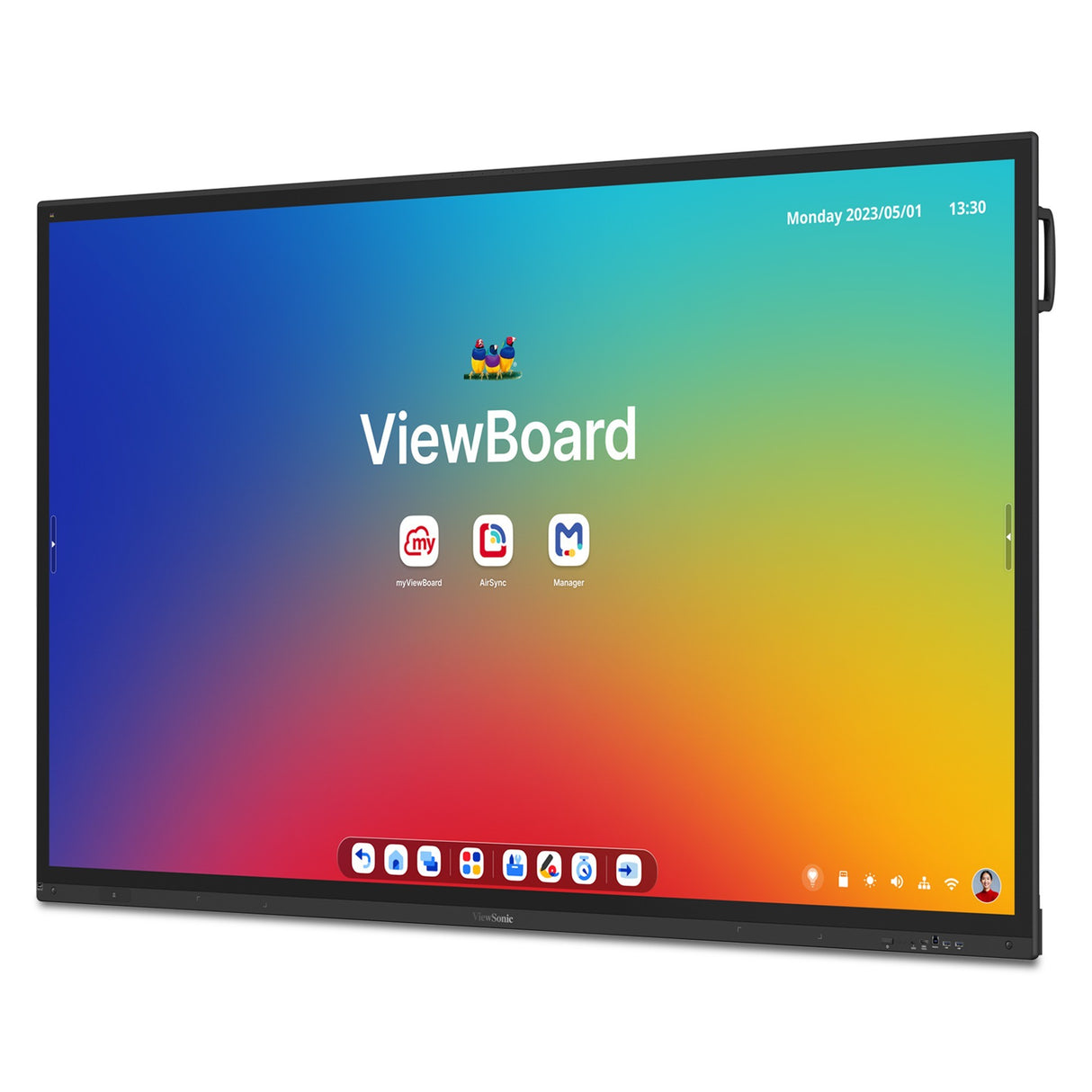 Viewsonic IFP8663 - 86" PCAP 4K 16:9 Android EDLA-certified ViewBoard interactive flat panel display with integrated microphone and USB-C