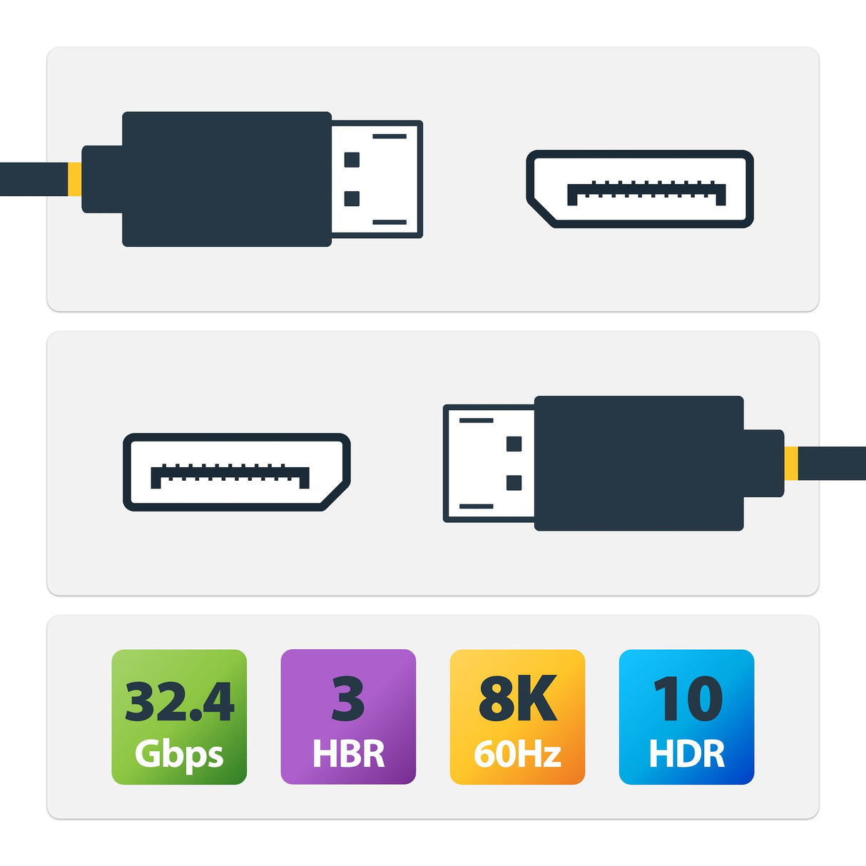 StarTech.com 8K-AOC-10M-DP-CABLE DisplayPort cable Black