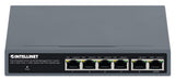 Intellinet PoE-Powered 6-Port Lite Smart Managed PoE+ Switch with 4 GbE Ports / 2 GbE Uplinks and PoE Passthrough