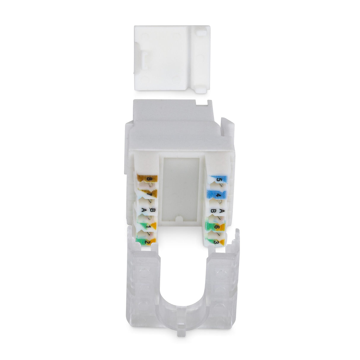 StarTech.com Cat6 Keystone Jack, 24-Pack RJ45 Ethernet Keystone Jacks, UTP Cat6 Wall Jack, 180-Degree 110 Punch Down, White