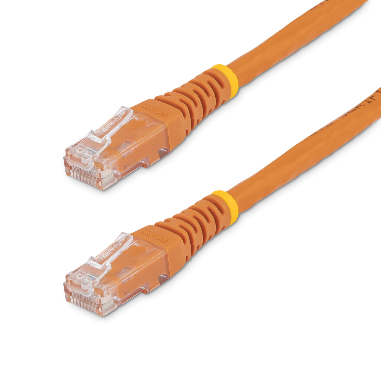 StarTech.com 100ft CAT6 Ethernet Cable - Orange CAT 6 Gigabit Ethernet Wire -250MHz 100W PoE RJ45 UTP Molded Network/Patch Cord w/Strain Relief/ Individually Tested