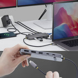 StarTech.com 10-in-1 USB-C to Dual-DisplayPort Multiport Adapter, 100W Power Delivery Charging, 2x 4K 60Hz, 5-Port 5Gbps Hub, Gigabit Ethernet, Type-C Mini Dock