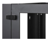 Intellinet Wall Mount Open Frame Network Rack, 15U, Rear-hinged Swing Frame, Assembled, 4-Post, 23.6 in., Black RAL 9004