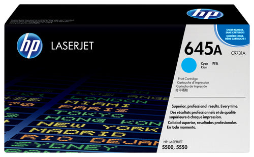 HP 645A Cyan Original LaserJet Toner Cartridge