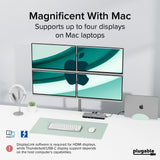 Plugable Technologies TBT-6950PD laptop dock/port replicator Wired Thunderbolt 4 Grey