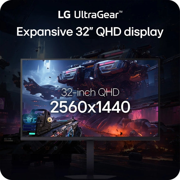 LG 32 Inch UltraGear™ G6, QHD 200Hz Gaming Monitor