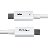StarTech.com 3ft (1m) Thunderbolt 5 Cable, 80Gbps/Up to 120Gbps, 240W PD, 8K 60Hz, Certified Thunderbolt Cable, Compatible w/Thunderbolt 4/USB4/USB-C - White