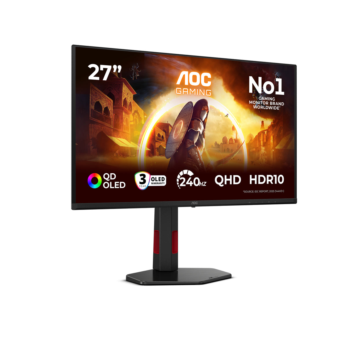 AOC G4 Q27G4ZDR computer monitor 67.3 cm (26.5") 2560 x 1440 pixels Quad HD QD-OLED Black, Red