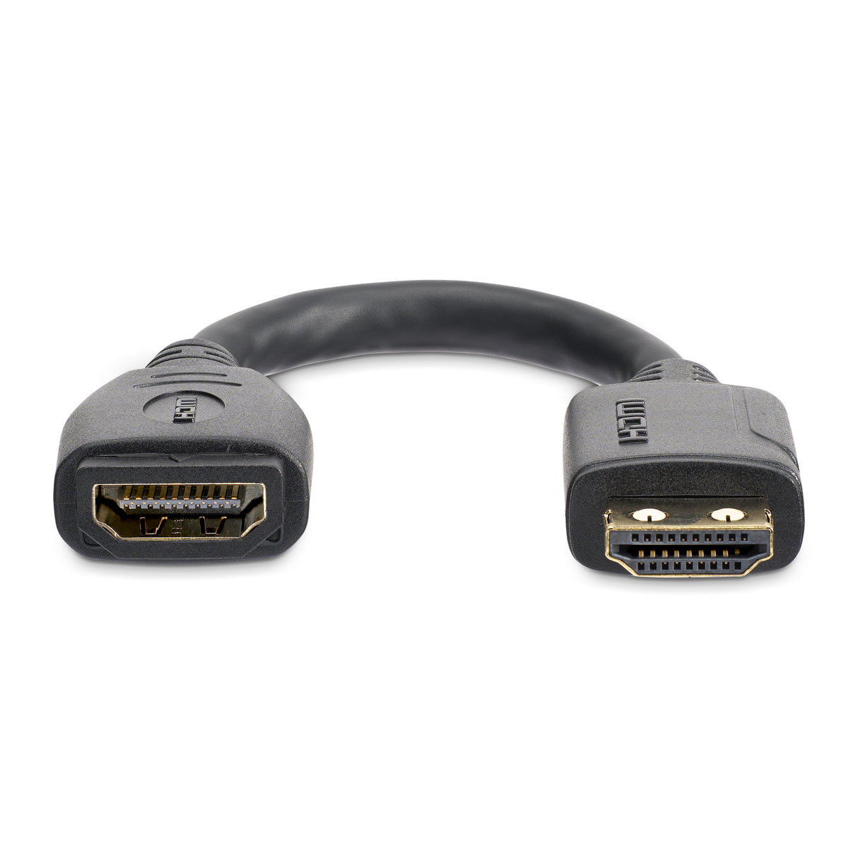 StarTech.com 6in (15cm) HDMI Port Saver Cable - 4K 60Hz High Speed HDMI 2.0 Extension Cable with Ethernet - Short HDMI Extension Cable - HDMI Male to Female Extension Adapter Cord