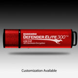 iStorage Kanguru Defender Elite 300 USB flash drive 256 GB USB Type-A 3.2 Gen 1 (3.1 Gen 1) Black