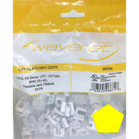 Wavenet Keystone Jack CAT5E, HD Series, UTP, 110, 8P8C,T568A/B, Yellow, 25PK