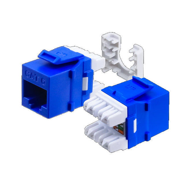 Wavenet Keystone Jack CAT6 HD Series UTP 180 degree 110-Type T568A/B Blue