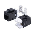 Wavenet Keystone Jack CAT6 HD Series UTP 180 degree 110-Type T568A/B Black
