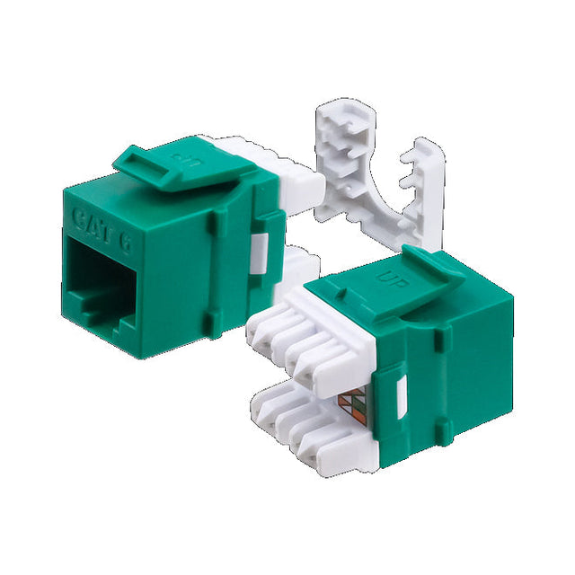 Wavenet Keystone Jack CAT6 HD Series UTP 180 degree 110-Type T568A/B Green