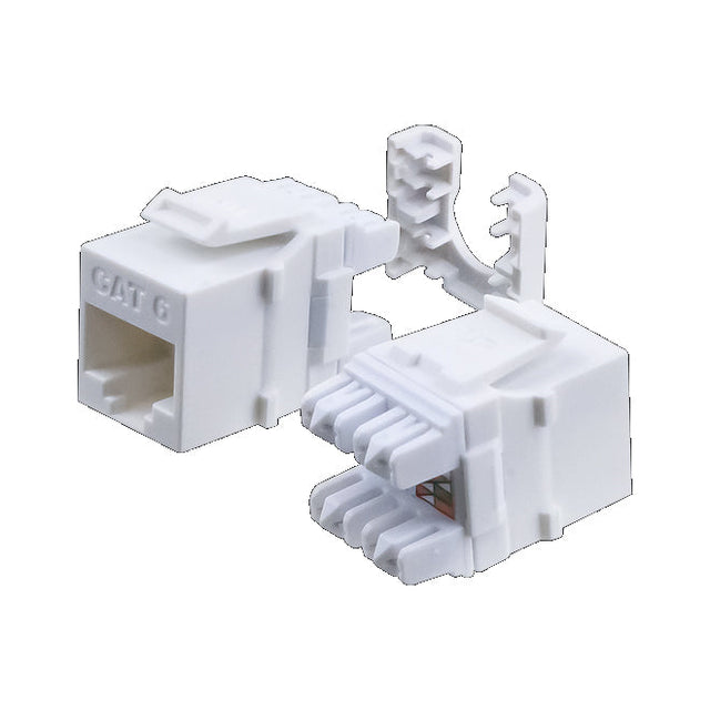Wavenet Keystone Jack CAT6 HD Series UTP 180 degree 110-Type T568A/B White