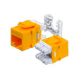Wavenet Keystone Jack CAT6 HD Series UTP 180 degree 110-Type T568A/B Yellow