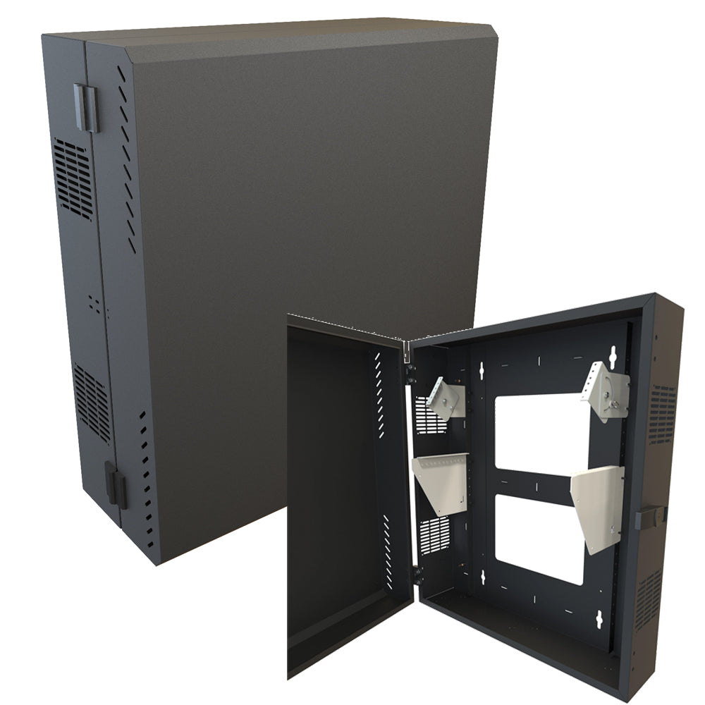 Hammond HLP Series, Low-Profile Wall Mount Cabinet  8U/43"H Black
