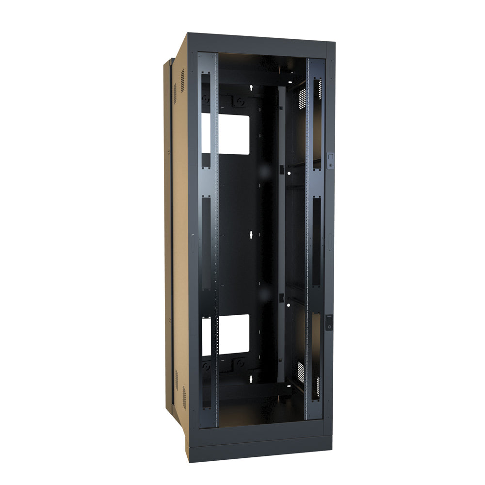 Hammond HWF Series Swing Out Floor Mount Cabinet 42U 30W 35D Black