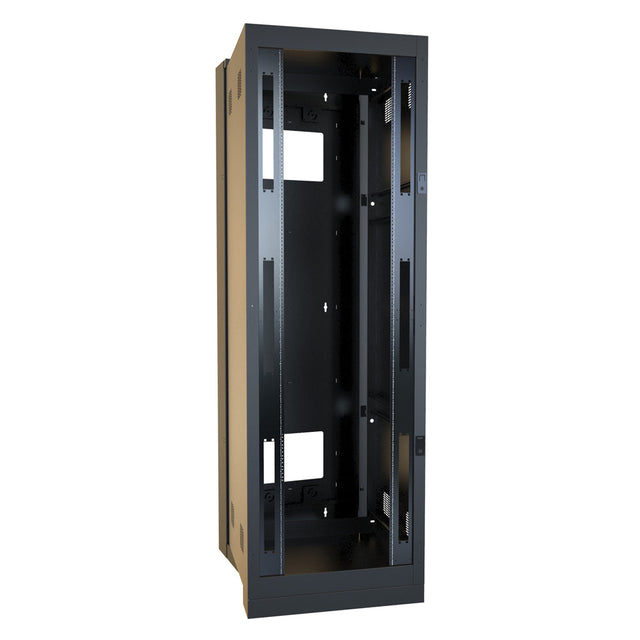 Hammond HWF Series Swing Out Floor Mount Cabinet 48U 30W 35D Black