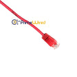 Primewired Patch Cord, ultra-thin, Cat6A, UTP, 10Gb, awg#28, Red, 10ft