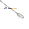 Primewired Patch Cord, ultra-thin, Cat6A, UTP, 10Gb, awg#28, White, 20ft