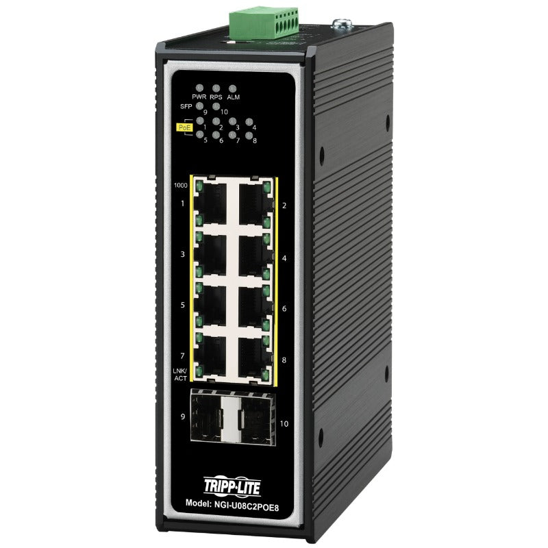 Tripp Lite Switch Industrial Unmanaged  8-Port Gigabit, PoE+ 3GBE