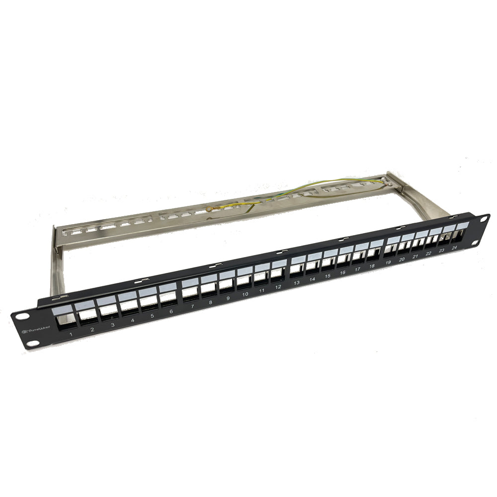 Primewired Patch Panel Unloaded, 24 Port STP, 1U w/cable manager