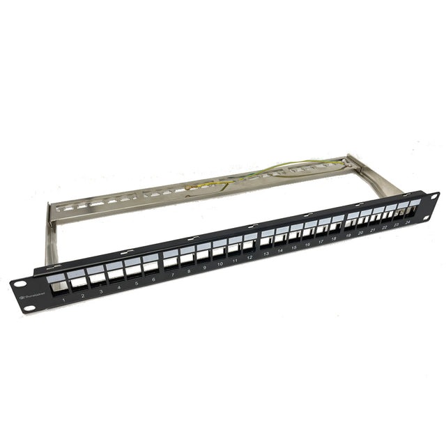 Primewired Patch Panel Unloaded, 24 Port STP, 1U w/cable manager