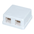 Surface Mount Box w/ Adhesive Strip & Mounting Screws -2 port