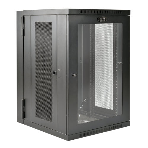 Tripp Lite SmartRack Wall-Mount 18U Half-Height UPS-Depth Window/Hinged